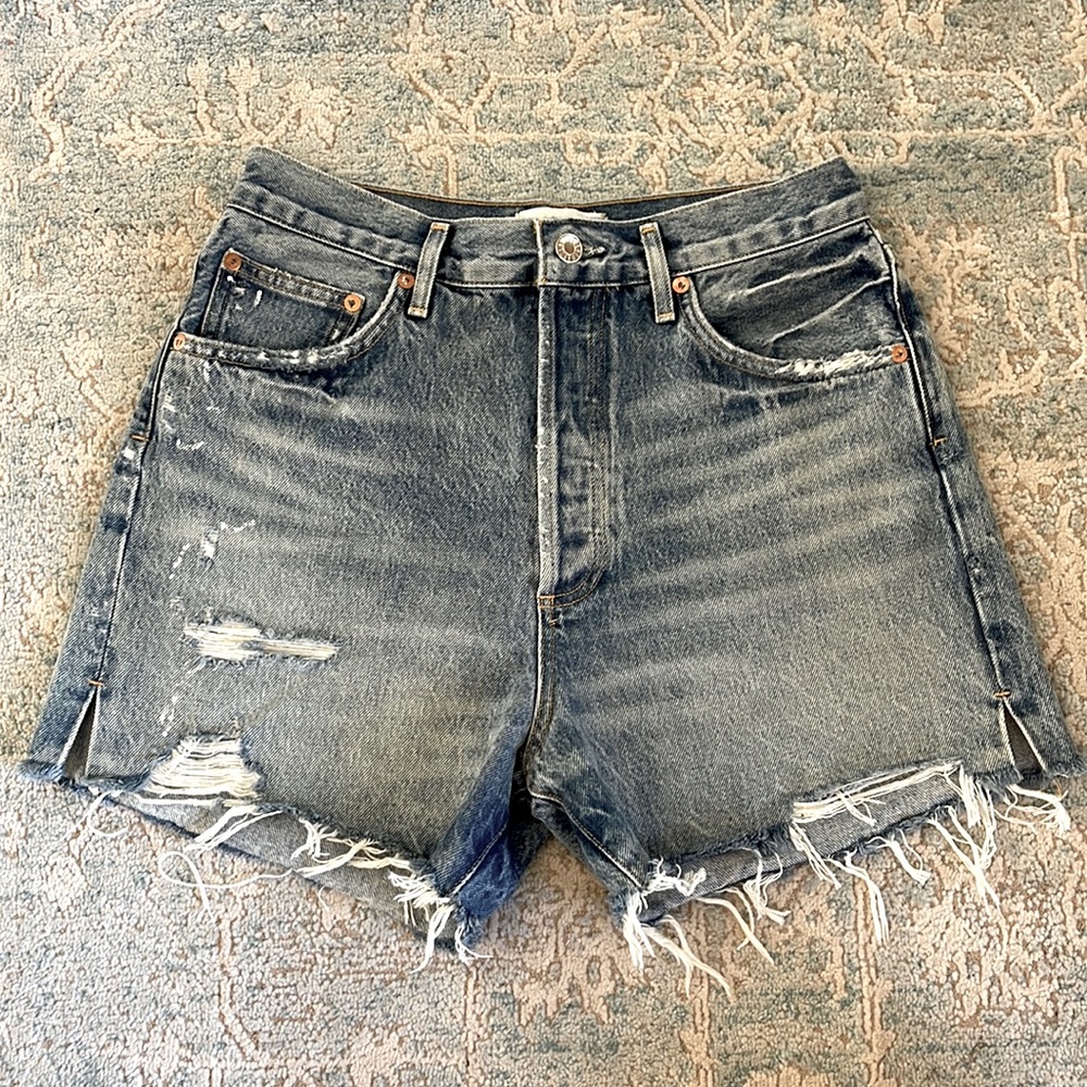 AGOLDE Dee Ricochet 28 high rise shorts denim NWOT
